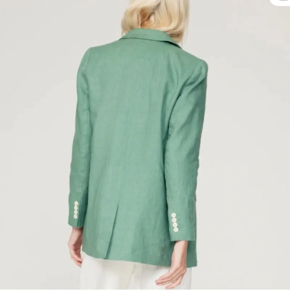 Madewell SeaFoam Green new with tags linen blazer large - Picture 9 of 9